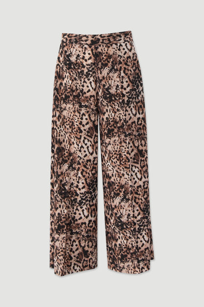 Calça culotte fluida estampada