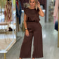 Calça culotte fluída