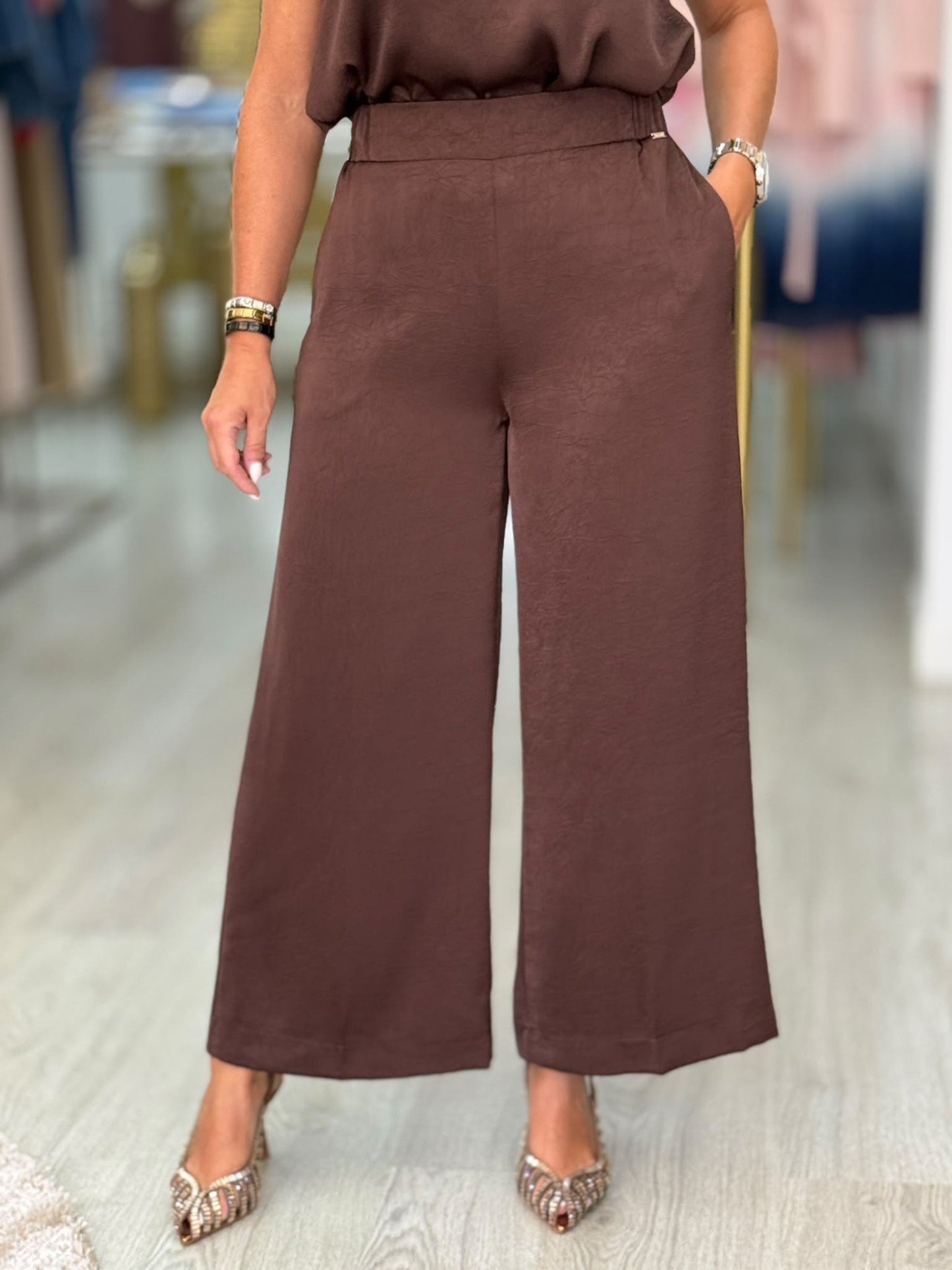 Calça culotte fluída