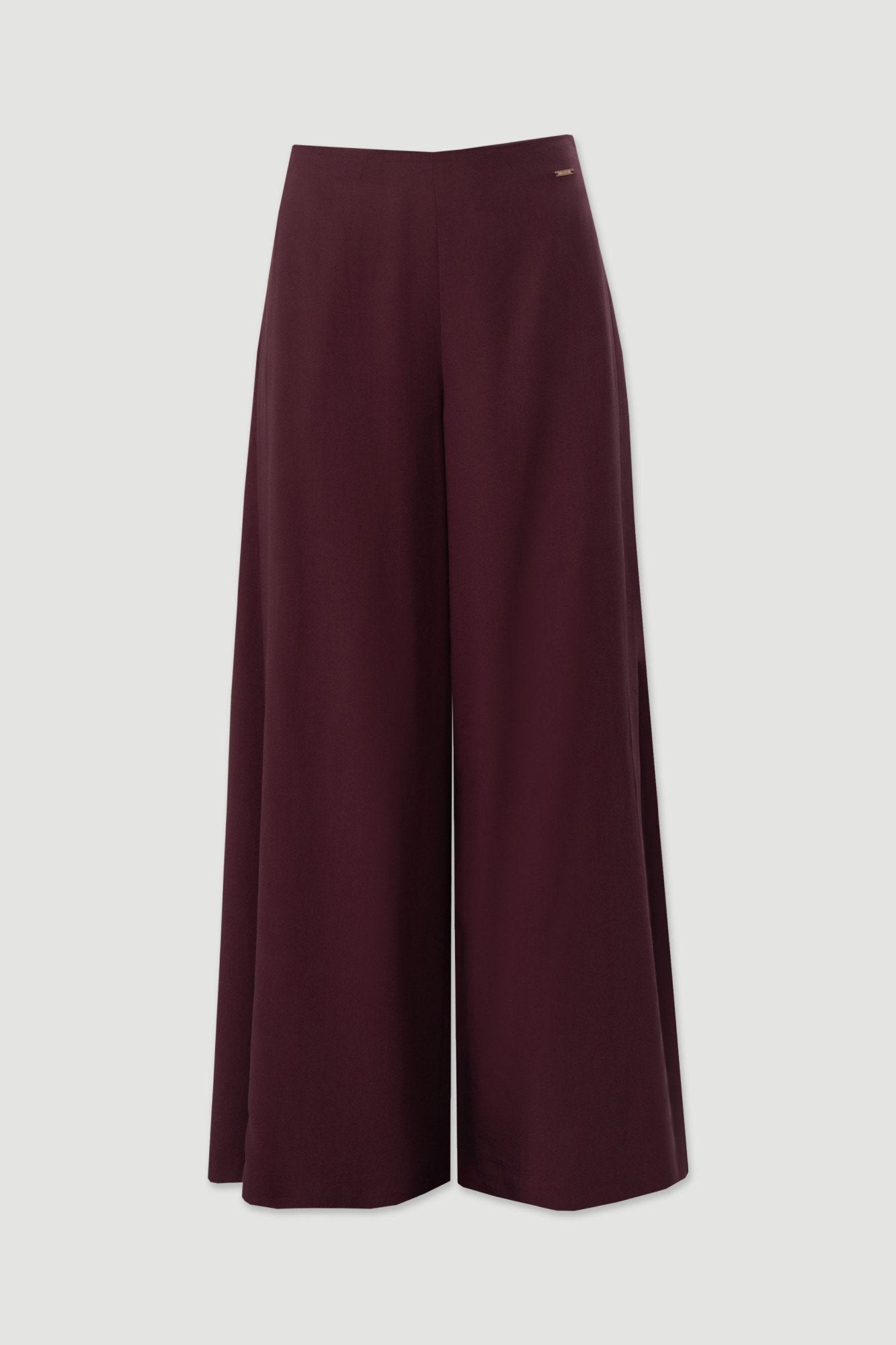 Calça pantalona de cintura subida