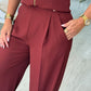 Calça culotte fluida com cintura elástica