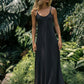 Vestido midi fluido de alças