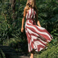Vestido comprido com decote halter