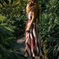 Vestido comprido com decote halter