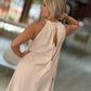 Vestido Midi com Gola Halter