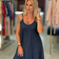 Vestido Comprido com Alças de Corrente