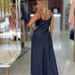 Vestido Comprido com Alças de Corrente