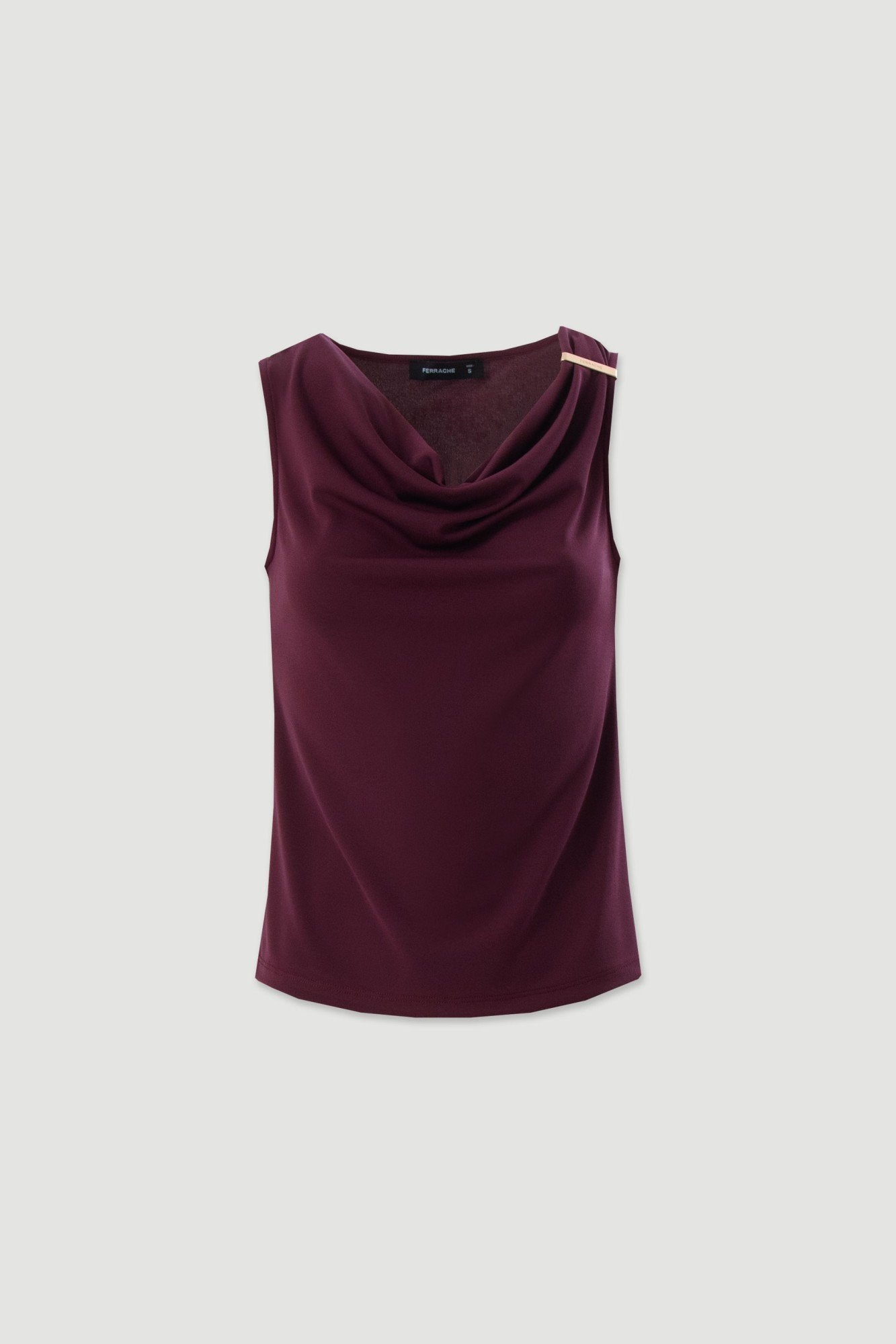 Top em malha lycra com decote drapeado (+ cores)