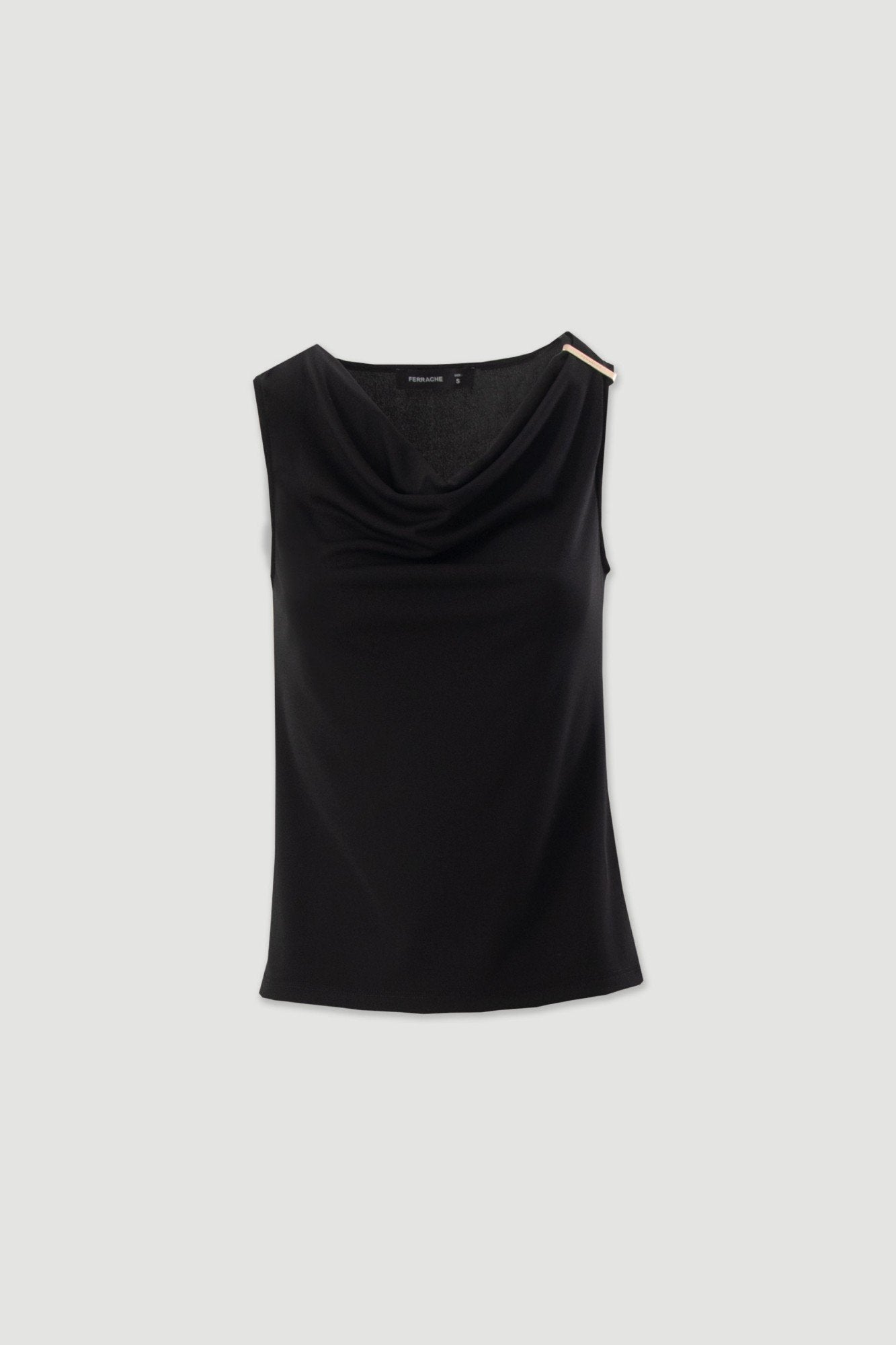 Top em malha lycra com decote drapeado (+ cores)