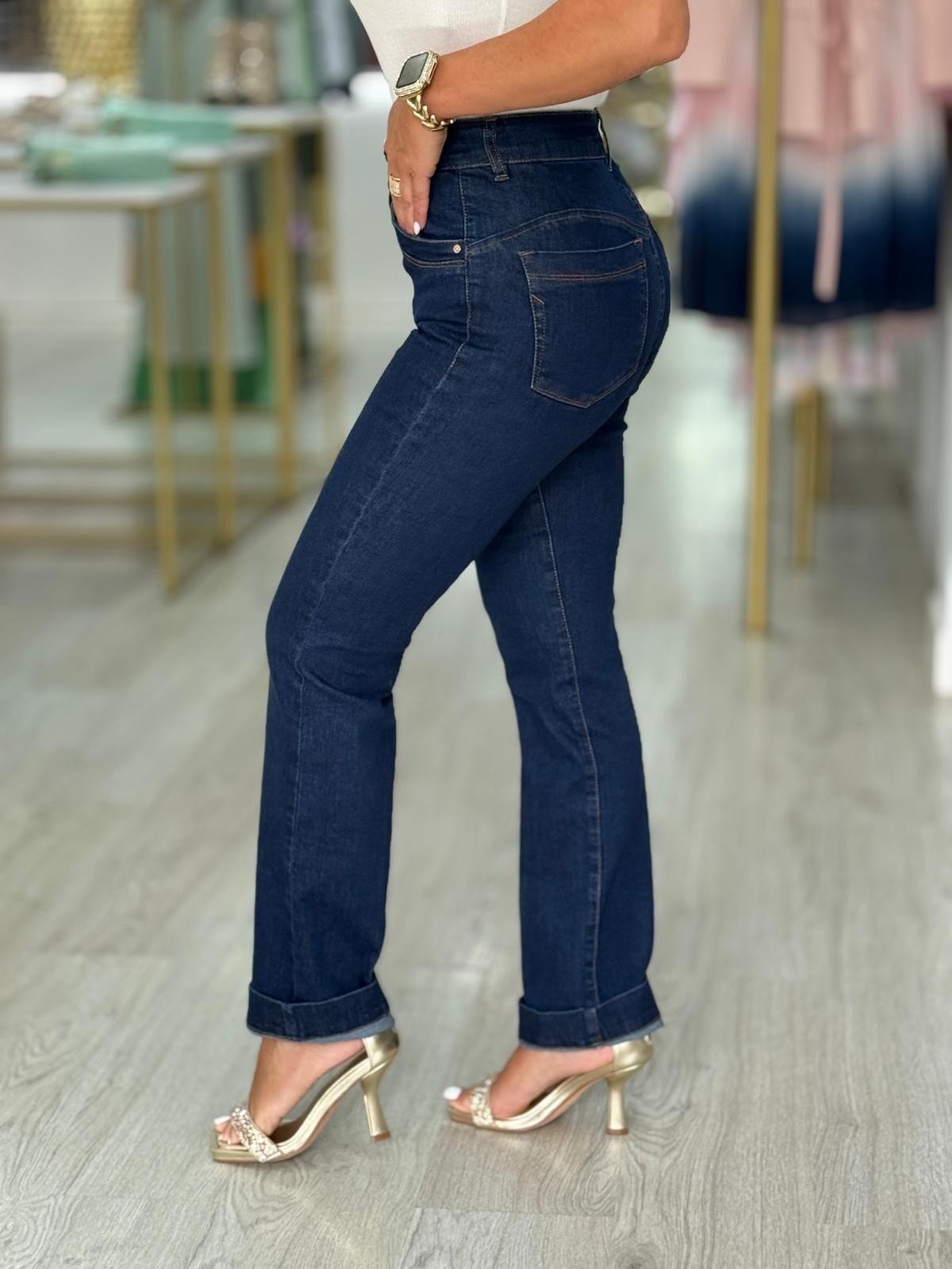 Jeans bootcut de cintura média