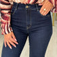 Jeans Straight Fit com Aplicações Brilhantes