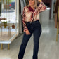 Jeans Straight Fit com Aplicações Brilhantes
