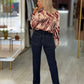 Jeans Straight Fit com Aplicações Brilhantes