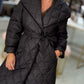 Parka comprida acolchoada com cinto (+ cores)