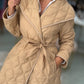 Parka comprida acolchoada com cinto (+ cores)