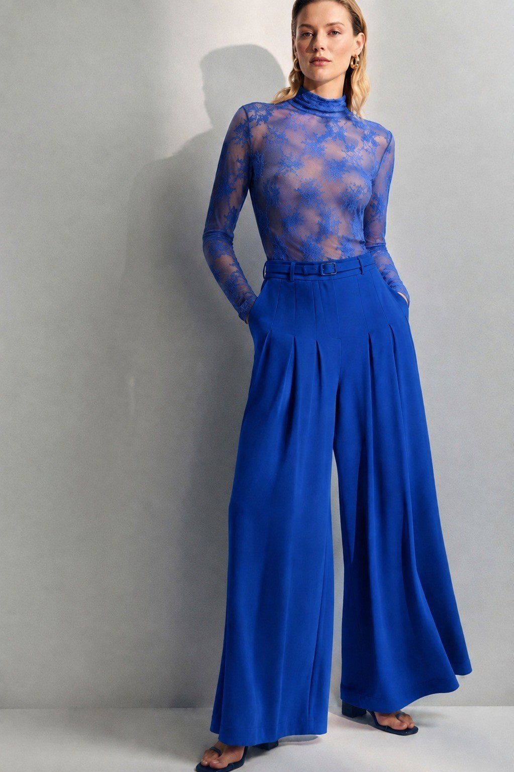 Calças wide leg
