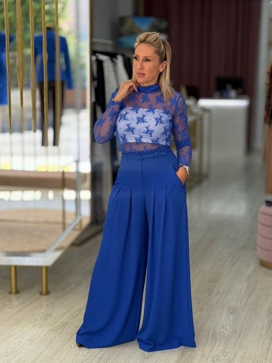 Calças wide leg
