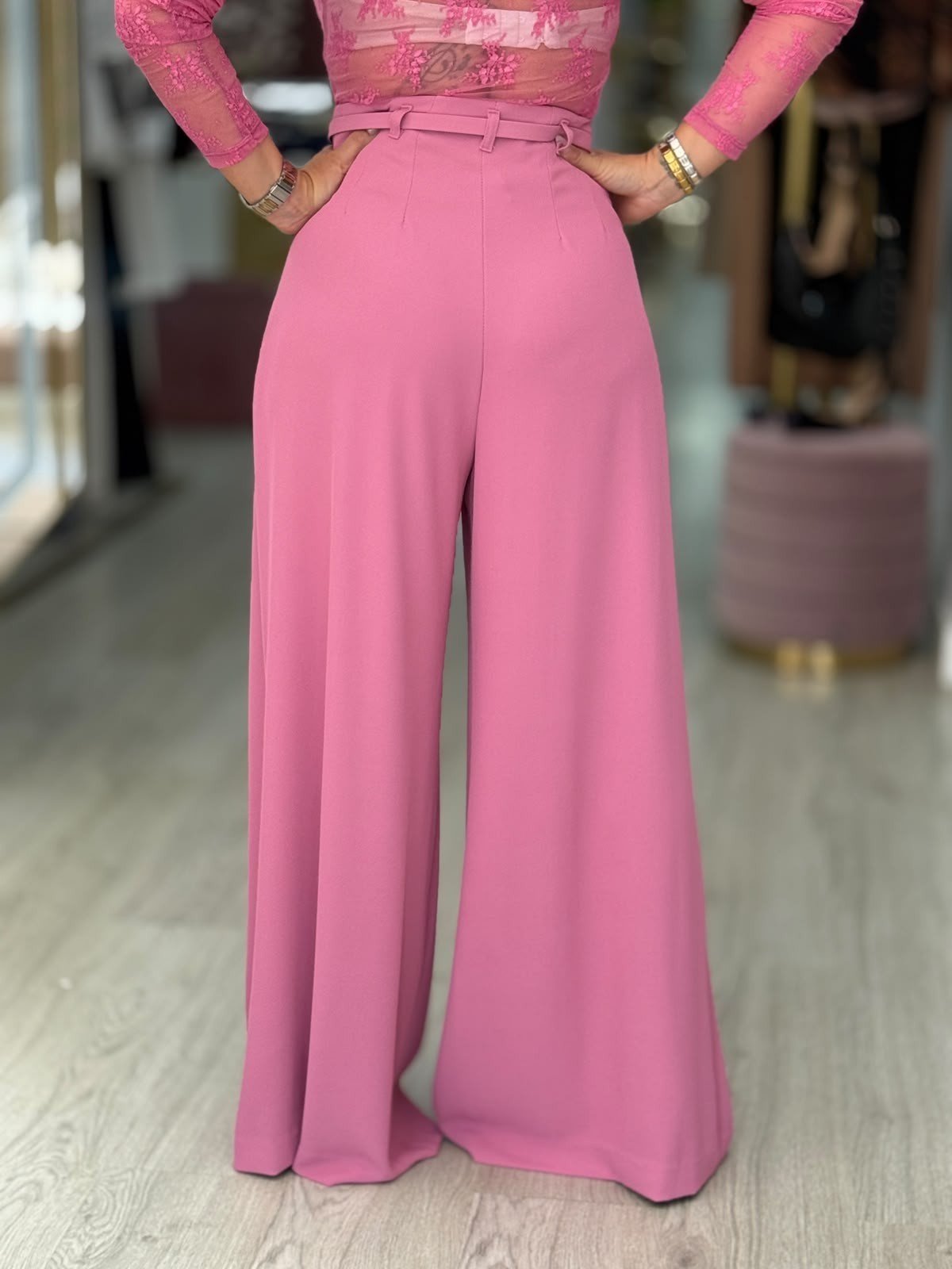 Calças wide leg
