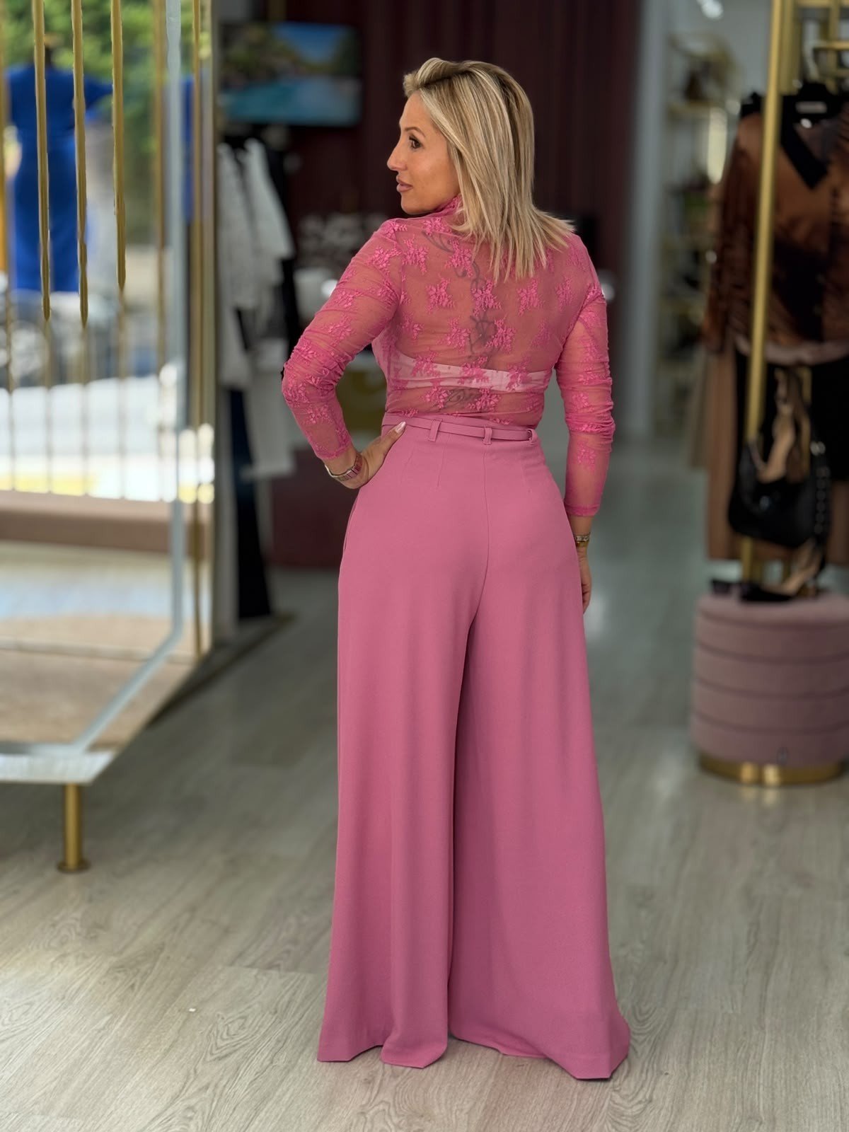Calças wide leg