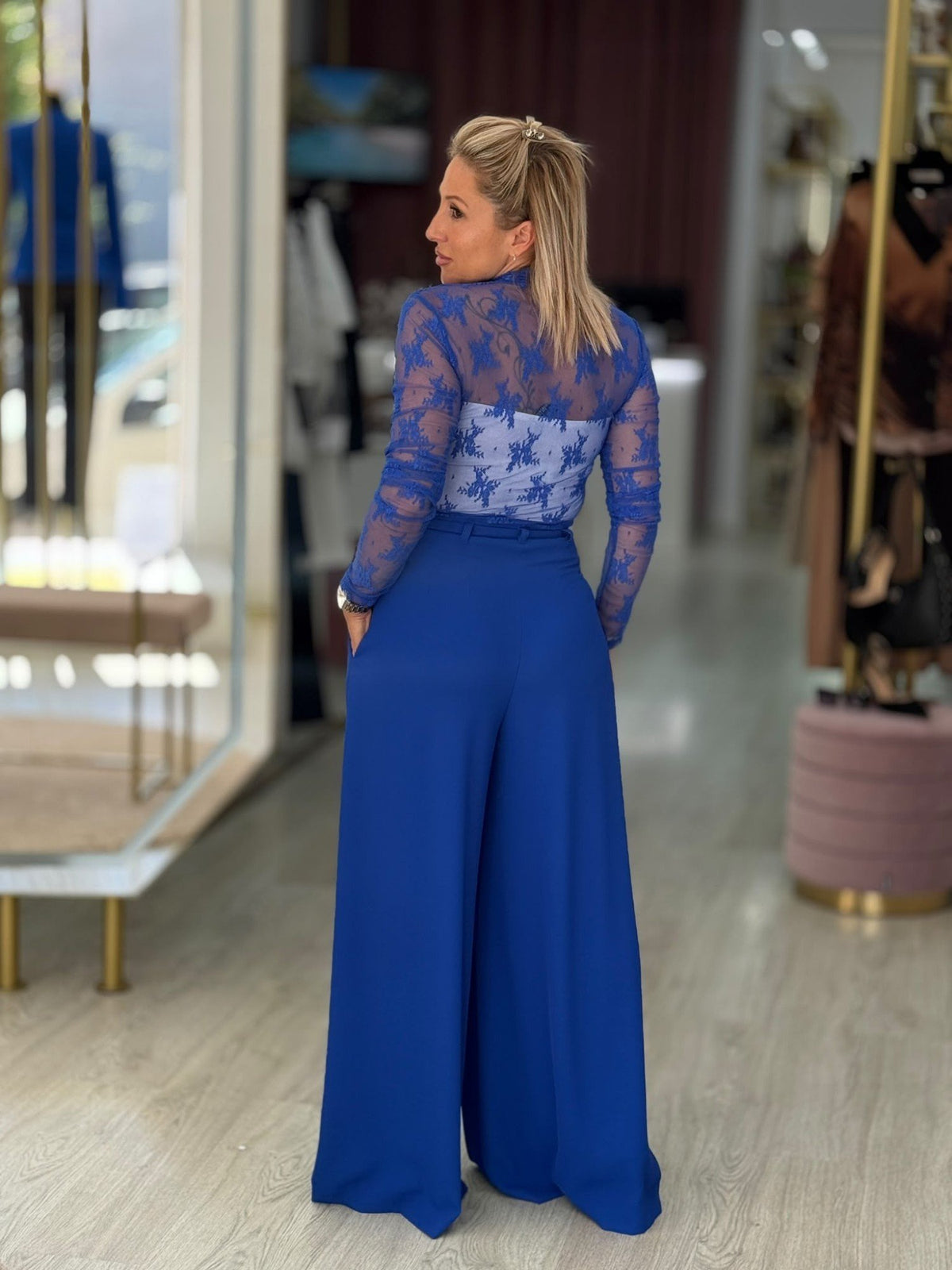 Calças wide leg