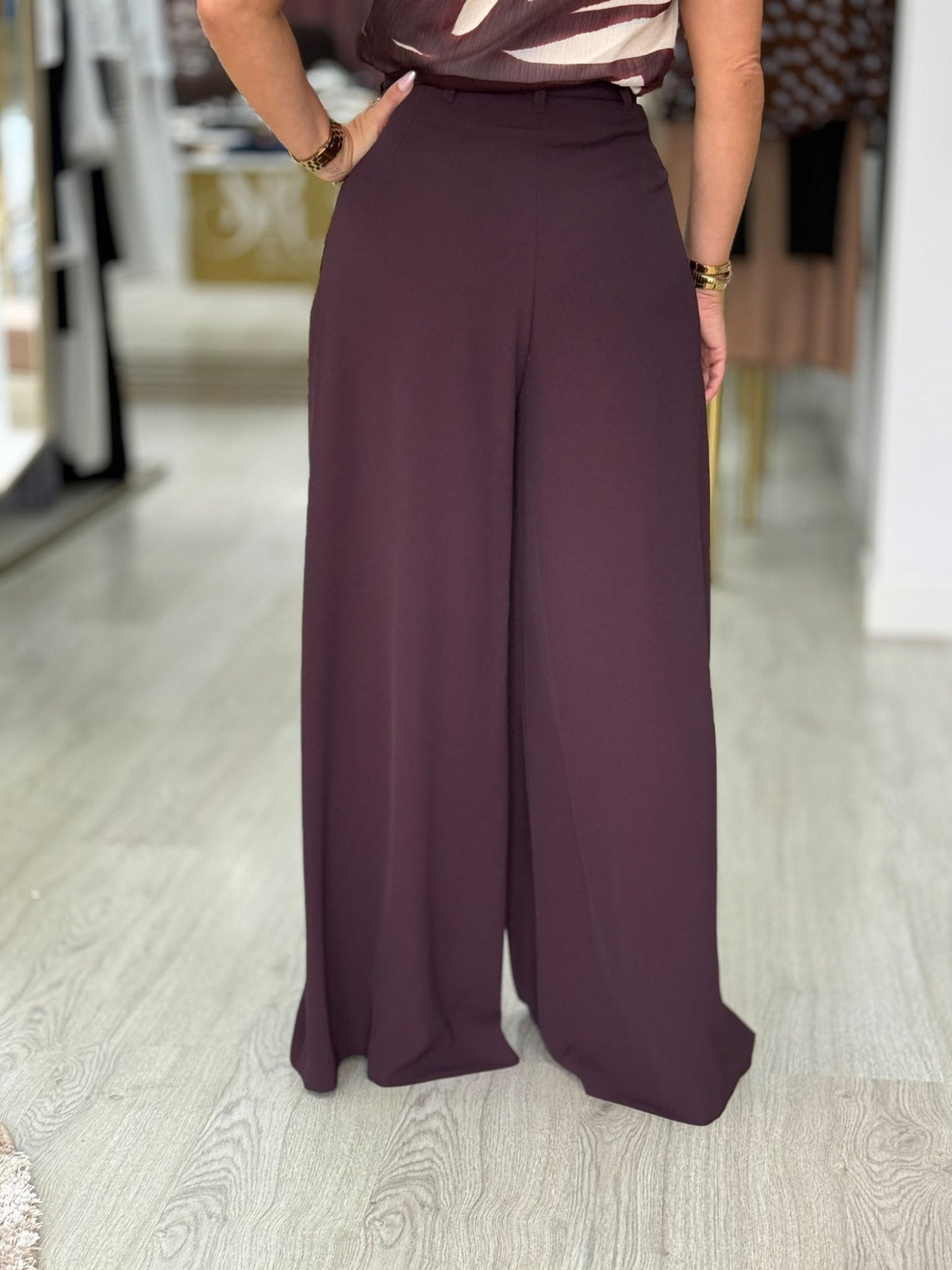 Calças wide leg