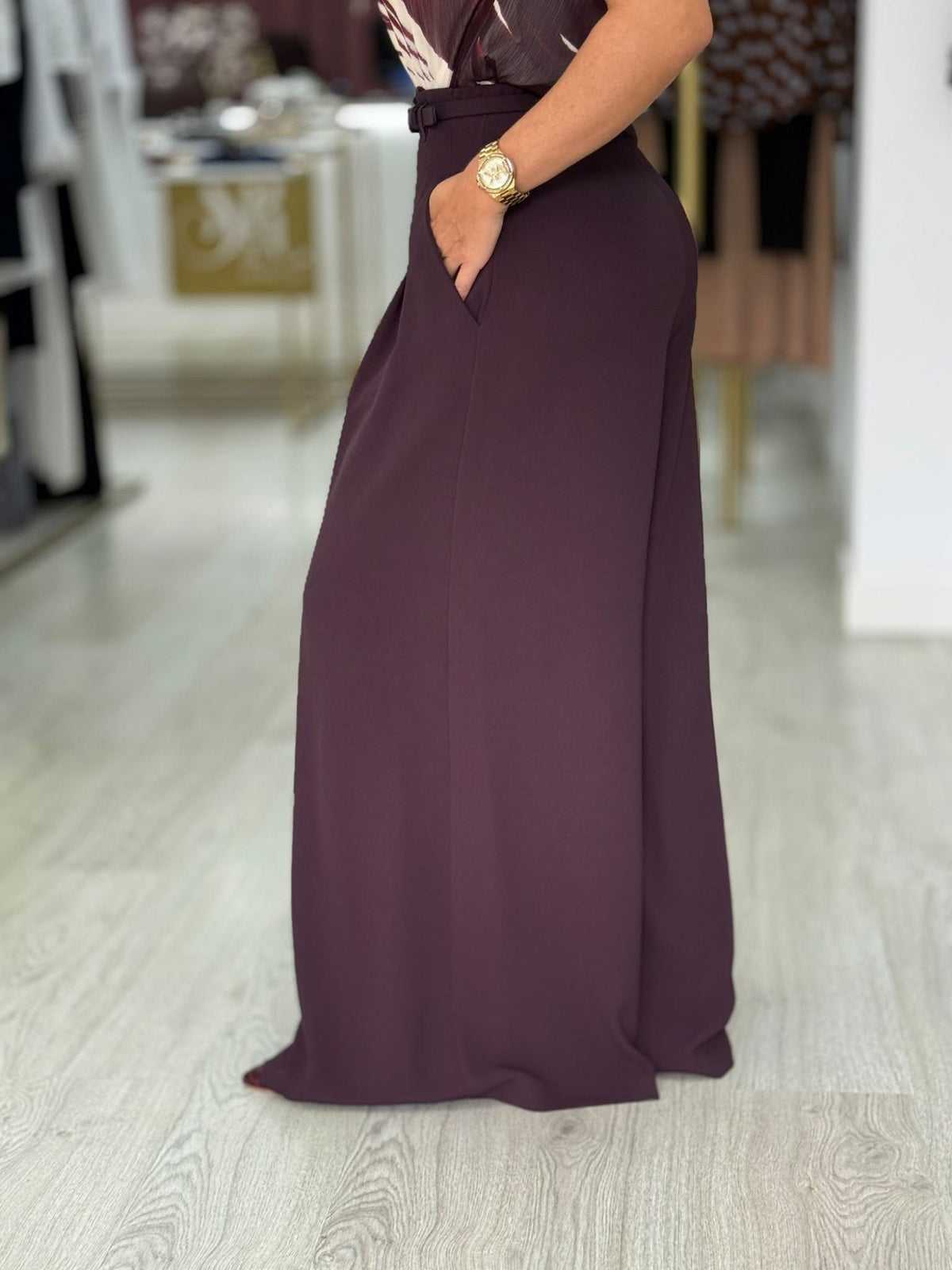 Calças wide leg