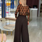 Calças wide leg