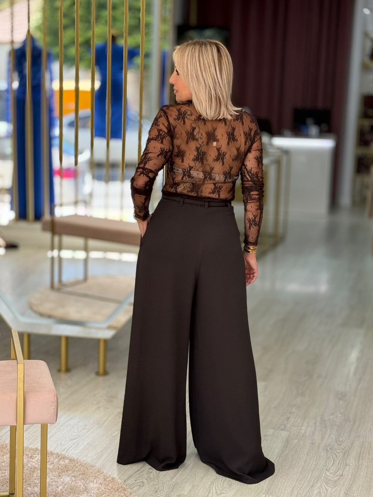 Calças wide leg