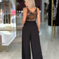 Calças wide leg