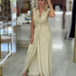 Vestido comprido em lurex