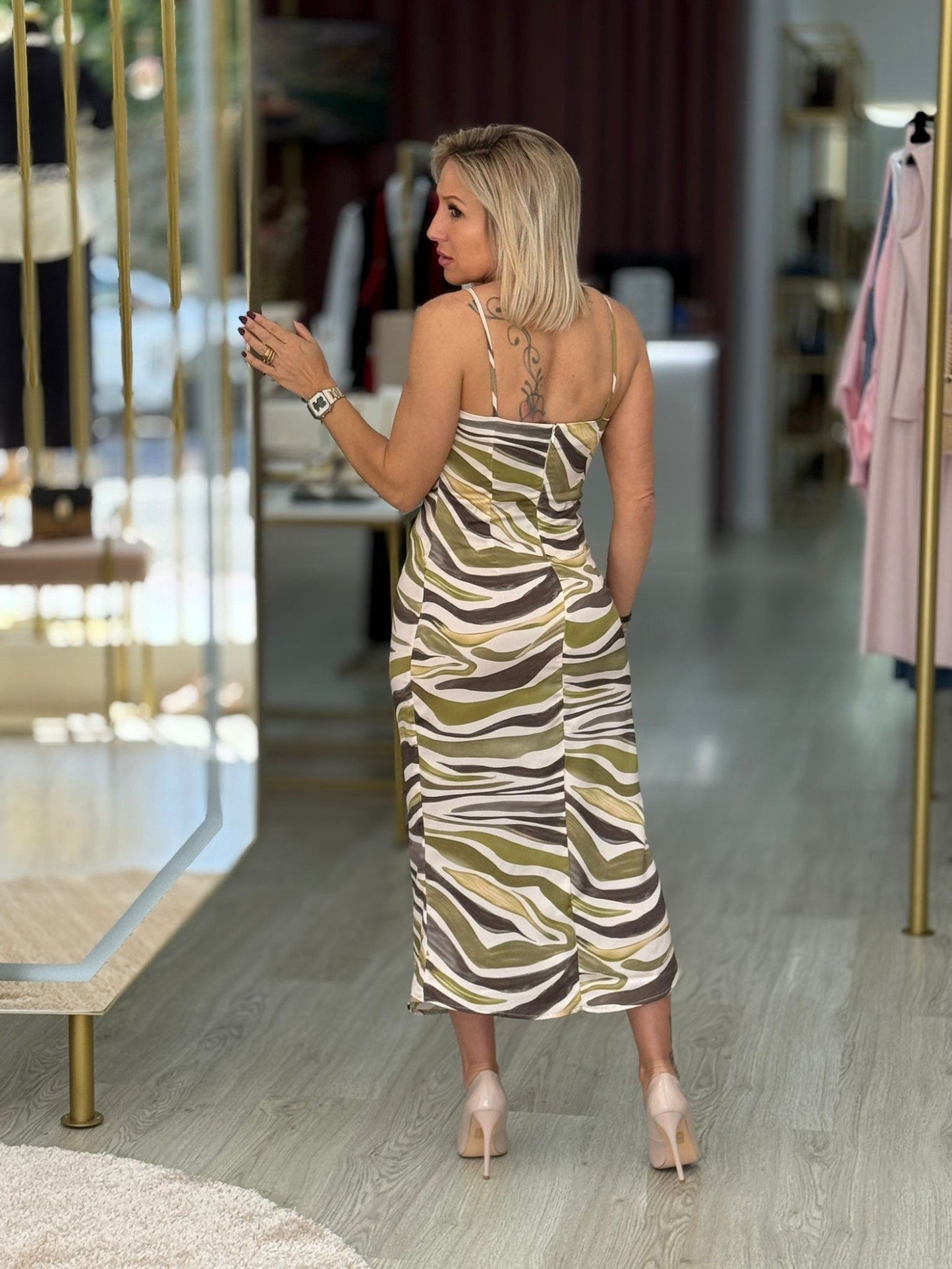 Vestido comprido de alças