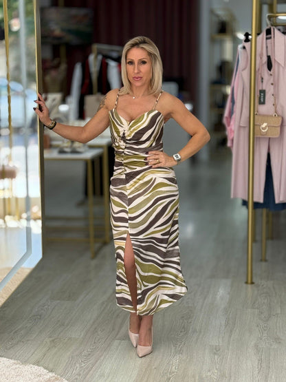 Vestido comprido de alças