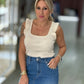 Top em malha com detalhe de folho (+ cores)
