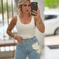 Top em malha canelada com alça (+ cores)