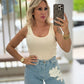 Top em malha canelada com alça (+ cores)