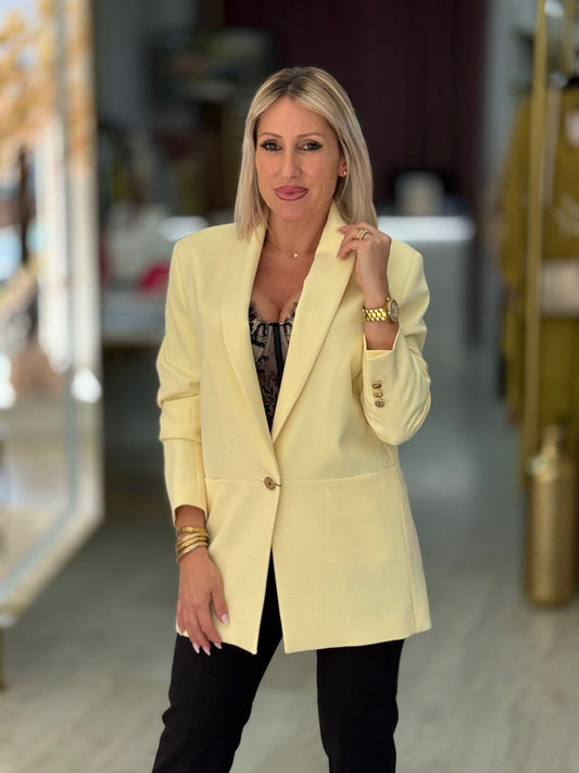 Blazer oversize com botões personalizados