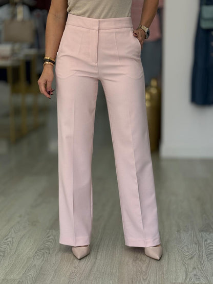 Calça wide leg com cinto elástico personalizado
