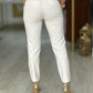Calça clássica com cinto elástico personalizado