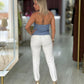 Calça clássica com cinto elástico personalizado