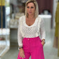 Camisola de renda com folhos (+ cores)