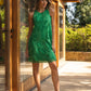 Vestido curto estampado
