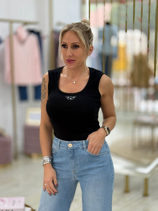 Top em algodão canelado personalizado (+ cores)