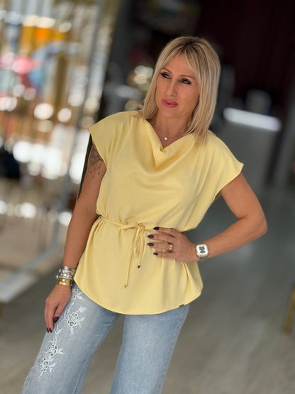 Top com cinto fino ajustável (+ cores)