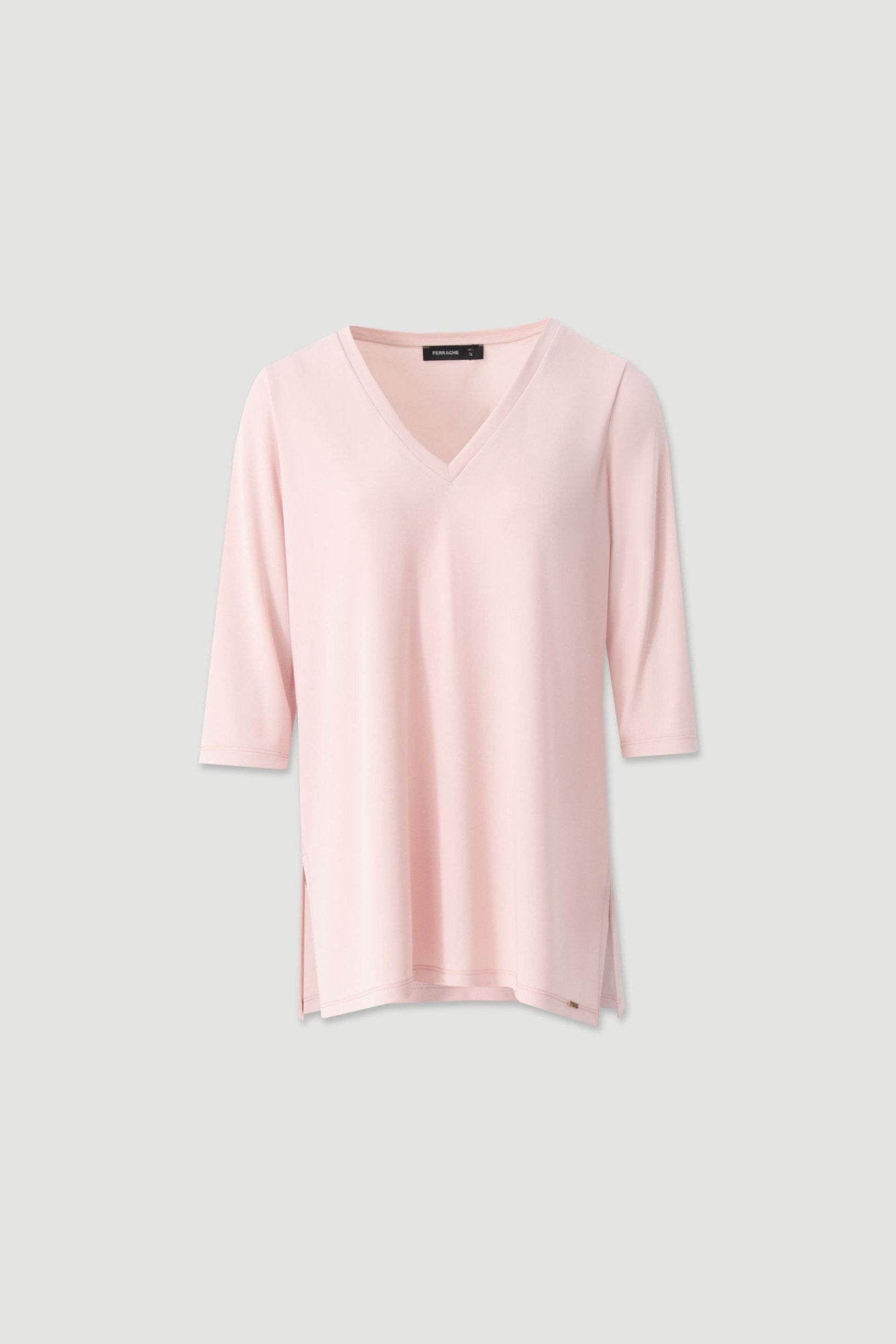 Túnica de malha com decote em V