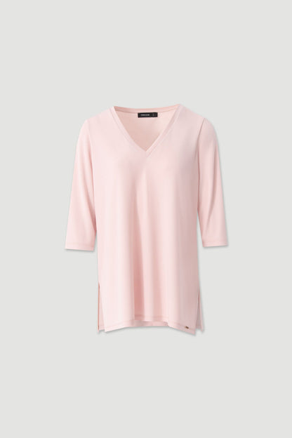 Túnica de malha com decote em V