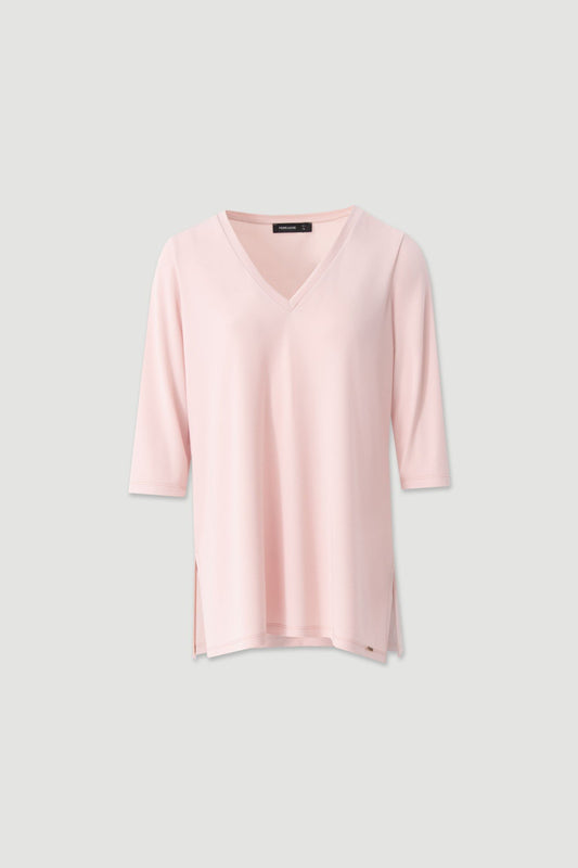 Túnica de malha com decote em V