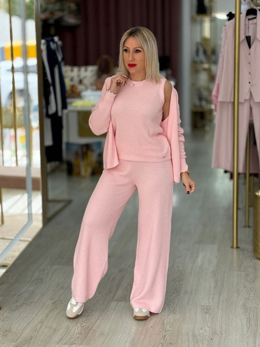 Calça de malha perfurada 100% algodão (+ cores)