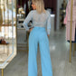 Calça de alfaiataria wide leg