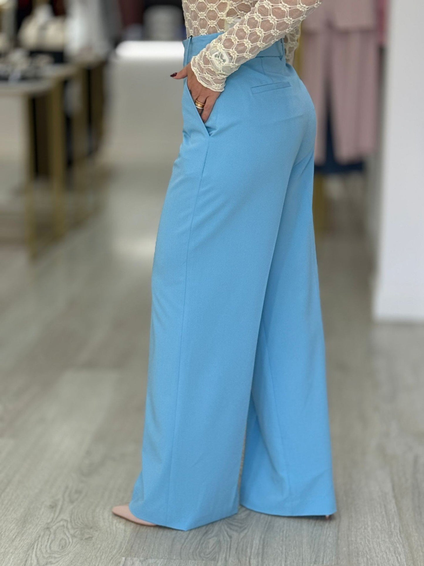 Calça de alfaiataria wide leg