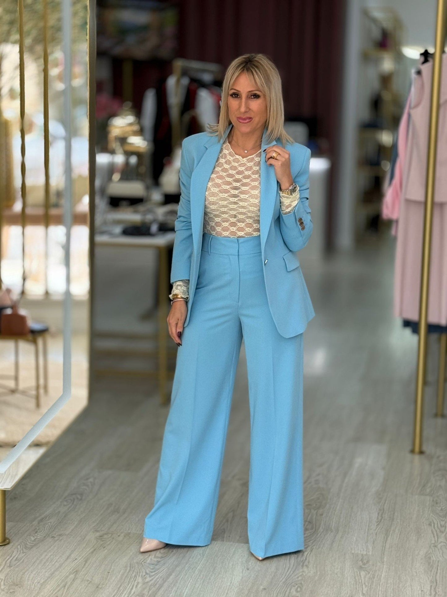 Calça de alfaiataria wide leg